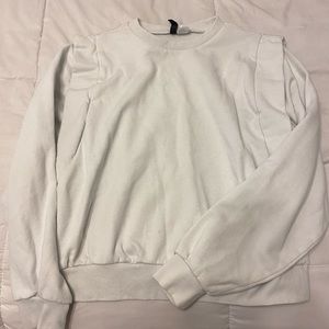 White long sleeve tennis sweater